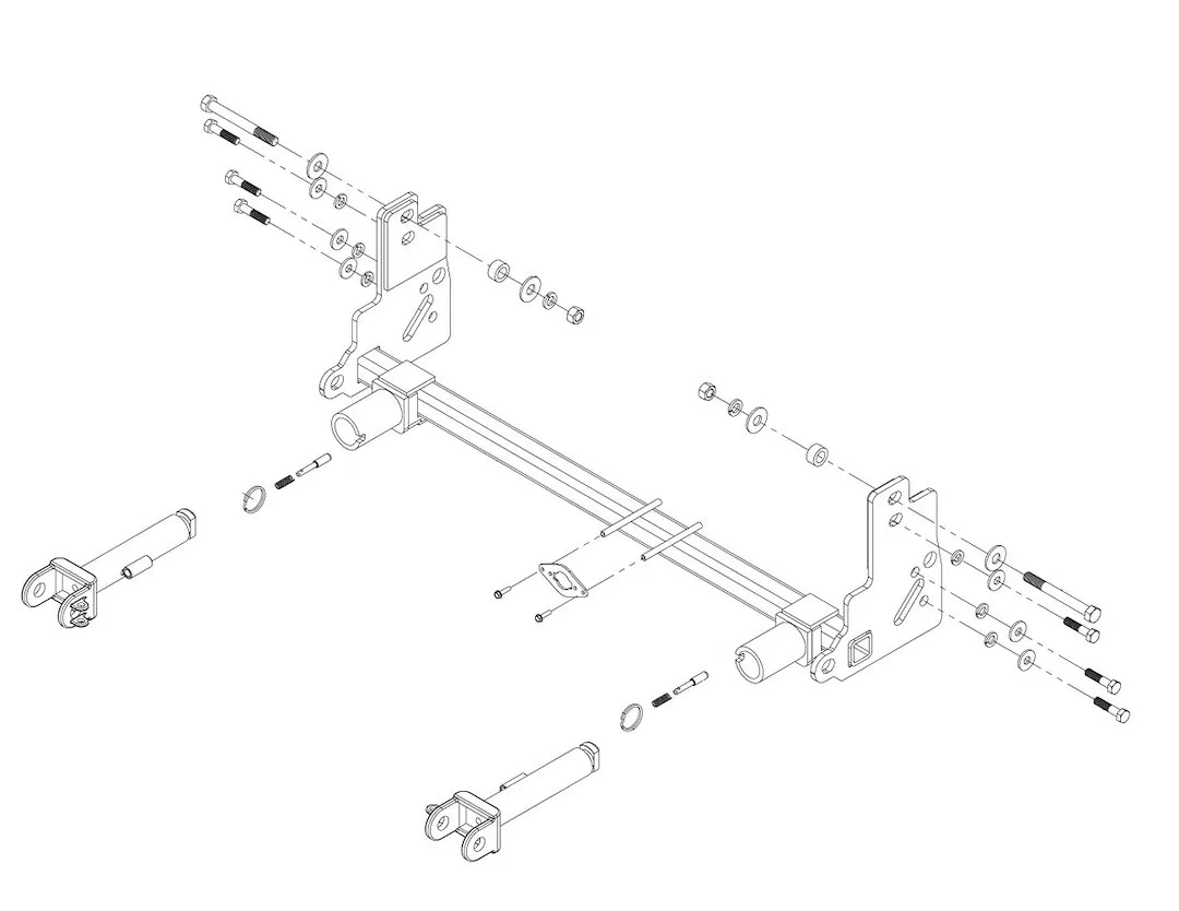 521454-5 – ROADMASTER Vehicle Baseplate, Removable Tabs Without Safety Cables With Hardware